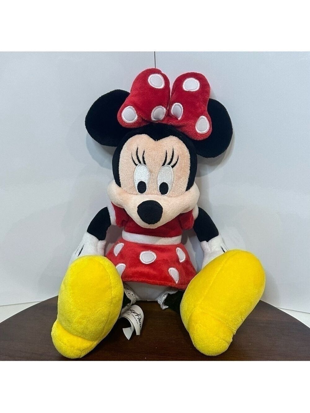 Vintage Minnie Mouse Plush – 12” – Disney Parks – Classic Red Polka Dot Dress